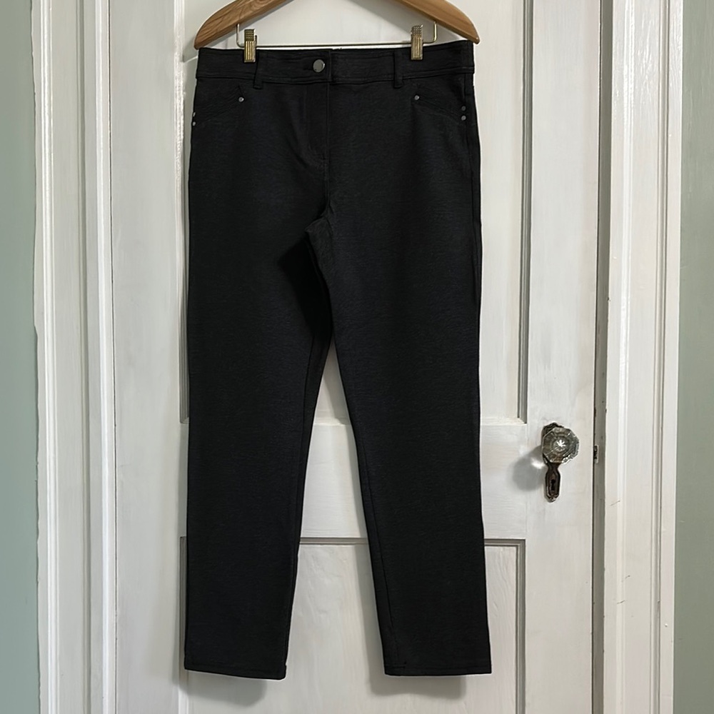 Style & Co. Heathered Charcoal Slim Fit Ponte Pants